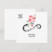 Liebhaber von Hochzeiten Save The Date (Vorne/Hinten)