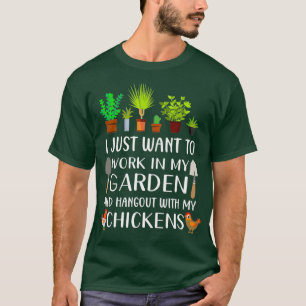 Liebhaber von Hühnern lustiges Gartenshirt für Män T-Shirt