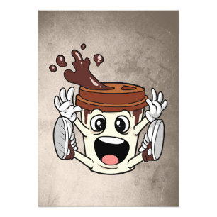 Liebhaber von Kaffee Lustiger Kaffeebecher Fotodruck