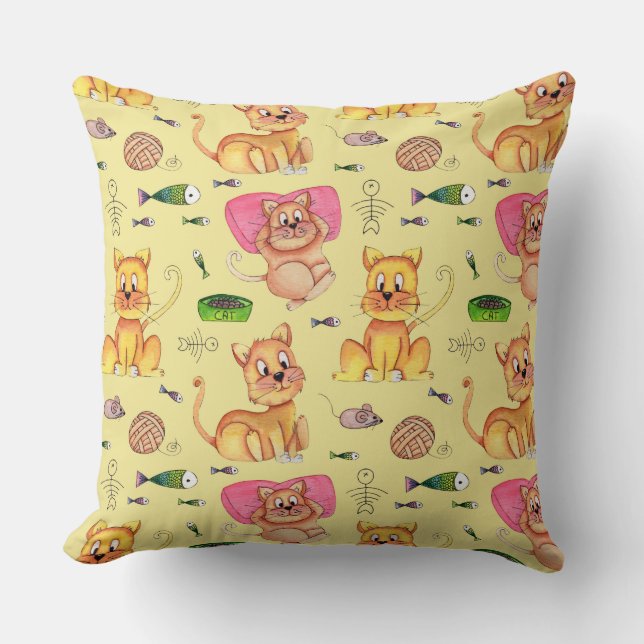 Liebhaber von Katzen-Deko Kissen (Vorderseite)