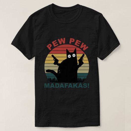 Liebhaber von Katzen, Pfefferkuh Madafakas Katze E T-Shirt (Design vorne)