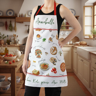 Liebhaber von leckerem italienischen Essen Küchen- Schürze