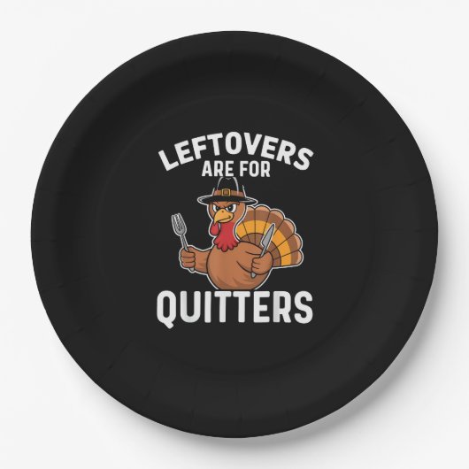 Liebhaber von Leftovers sind für Quitters Funny Er Pappteller (Vorderseite)