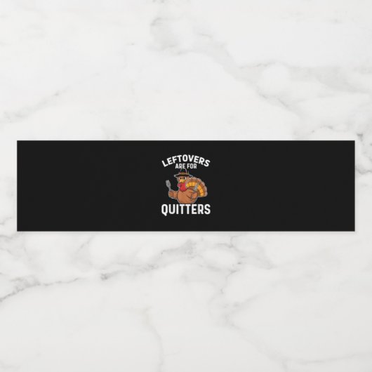 Liebhaber von Leftovers sind für Quitters Funny Er Wasserflaschenetikett (Einzelnes Label)