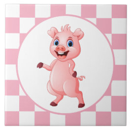 Liebhaber von niedlichen Landschweinen Fliese