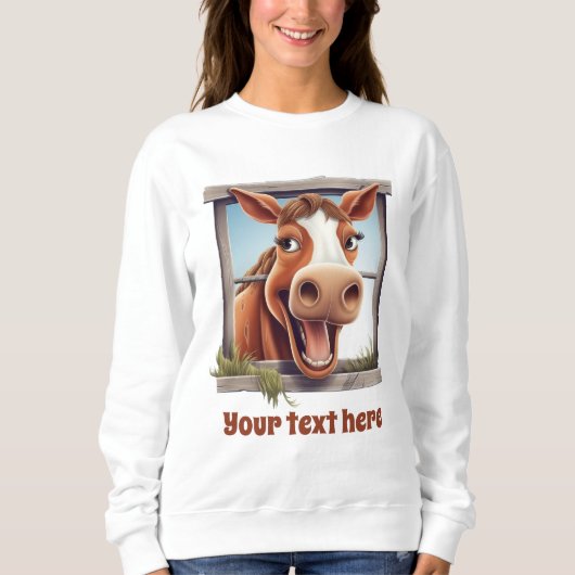 Liebhaber von Pferden Sweatshirt (Vorderseite)