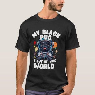 Liebhaber von schwarzen Mopsen lustige Kinder schw T-Shirt
