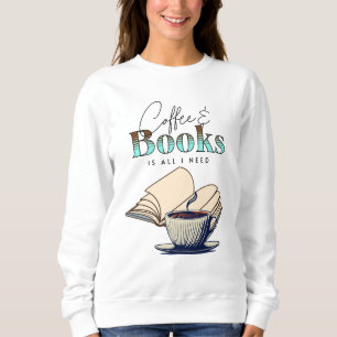 Liebhaber von Vintage-Büchern und Kaffee Sweatshirt