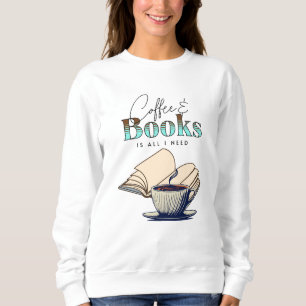 Liebhaber von Vintage-Büchern und Kaffee Sweatshirt
