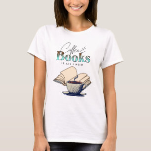 Liebhaber von Vintage-Büchern und Kaffee T-Shirt