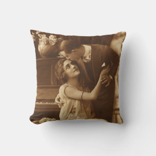 Liebhaber von Vintage, lieben romantische Musik Kissen