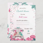 Liebhaber von Vögeln in Käfig Blumenbrause Einladu (Vorne/Hinten)