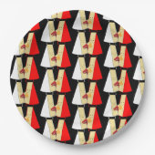 Liebhaber von Wein und Käse Pappteller (Vorderseite)