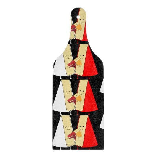 Liebhaber von Wein und Käse Schneidebrett (Vorderseite)