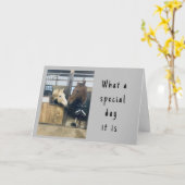 "LIEBING HORSES" GLÜCKLICHE BIRTHDAKARTE KARTE (Gelbe Blume)