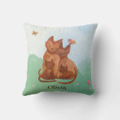 Liebkatzenfamilie Kissen (Rückseite)