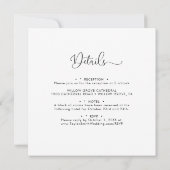 Lieblich alles in einer schwarzen Kalligrafie Einl Dankeskarte (Rückseite)