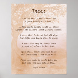 Lieblich als Baum-Natur-Gedicht Poster