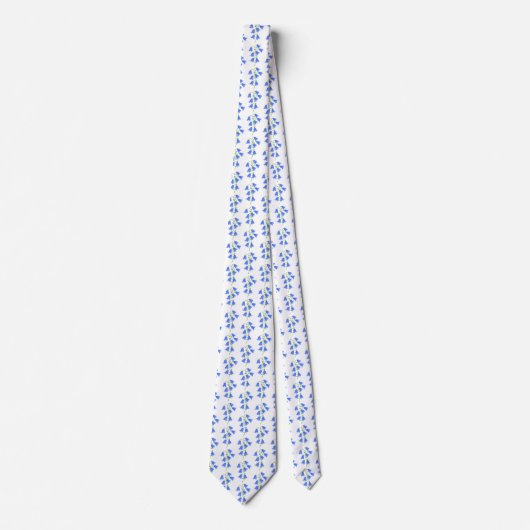 Lieblich Bluebells White Necktie Krawatte (Vorderseite)
