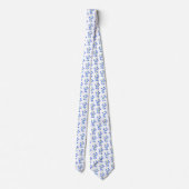 Lieblich Bluebells White Necktie Krawatte (Rückseite)