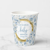 Lieblich boho staubige Blüten Gold personalisiert Pappbecher (Vorderseite)