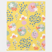 Lieblich bunter Sommer floral l Retro l Gelb Fleecedecke (Vorderseite)