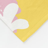 Lieblich bunter Sommer floral l Retro l Gelb Fleecedecke (Ecke)