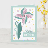 Lieblich delikate Zen-Dodle-Blume CC1276 Geburtsta Karte (Gelbe Blume)