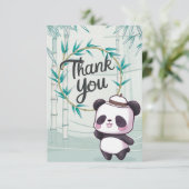Lieblich Editable Panda Dankeskarte (Stehend Vorderseite)