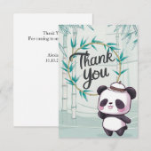 Lieblich Editable Panda Dankeskarte (Vorne/Hinten)