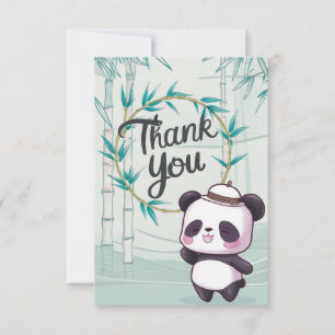 Lieblich Editable Panda Dankeskarte