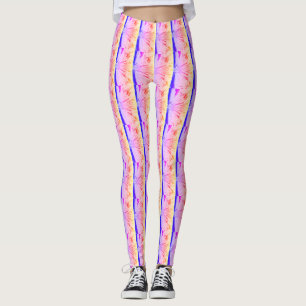 Lieblich farbenfrohe Sommer Abstrakt-heiß-rosa Mus Leggings