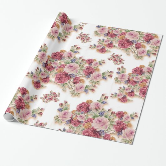 Lieblich floral geschenkpapier (Ungerollt)