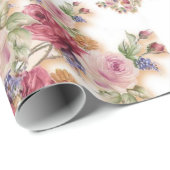 Lieblich floral geschenkpapier (Rolleneckpunkt)