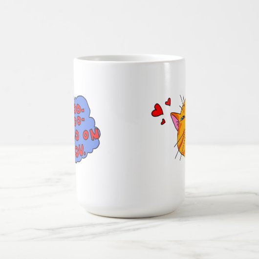 Lieblich Funny Orange Cat Text Achoo! Kaffeetasse (Mittel)