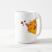Lieblich Funny Orange Cat Text Achoo! Kaffeetasse (VorderseiteRechts)