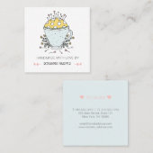 Lieblich handgezeichnet Pinsel Quilter Nähen Biz Quadratische Visitenkarte (Vorne/Hinten)