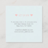 Lieblich handgezeichnet Pinsel Quilter Nähen Biz Quadratische Visitenkarte (Rückseite)