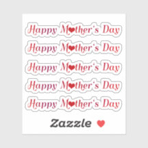 Lieblich Happy Mother's Day Typografy Herztext