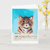 Lieblich Kitten, Louis Wain Karte (Gelbe Blume)