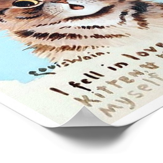 Lieblich Kitten, Louis Wain Poster (Ecke)