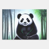 Lieblich, kuddelig Panda Bärenkuppe Geschenkpapier Set (Vorderseite)