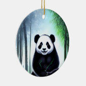 Lieblich, kuddelig Panda Bärenkuppe Keramik Ornament (Rechts)