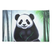 Lieblich, kuddelig Panda Bärenkuppe Kissenbezug (Rückseite-Links)