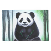 Lieblich, kuddelig Panda Bärenkuppe Kissenbezug (Vorderseite-Rechts)
