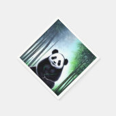 Lieblich, kuddelig Panda Bärenkuppe Serviette (Ecke)