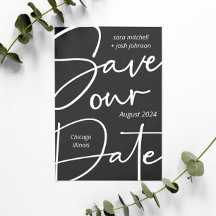 Lieblich kühne Script Minimal Save the Date