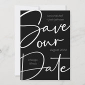 Lieblich kühne Script Minimal Save the Date (Vorderseite)