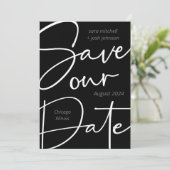 Lieblich kühne Script Minimal Save the Date (Stehend Vorderseite)