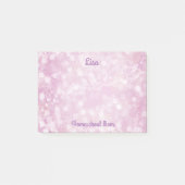 Lieblich Lila Bokeh Post-it Klebezettel (Vorderseite)